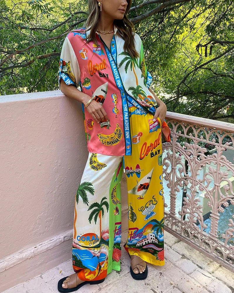 Blusen-Hosen-Set für Damen