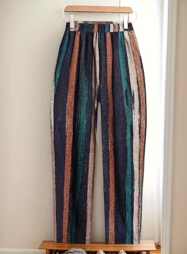 Hose-mit-elastischem-Bund-und-Streifenmuster-fur-Damen-2.png