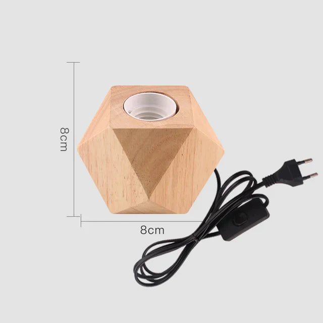 WoodWhimsy - Retro Holz Dekoration Lampe