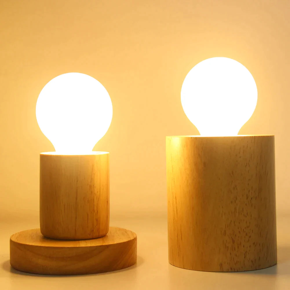WoodWhimsy - Retro Holz Dekoration Lampe