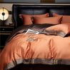 Deluxe Satin Baumwoll Bestickte Bettwäsche Set - 4 - teilig - Nolara