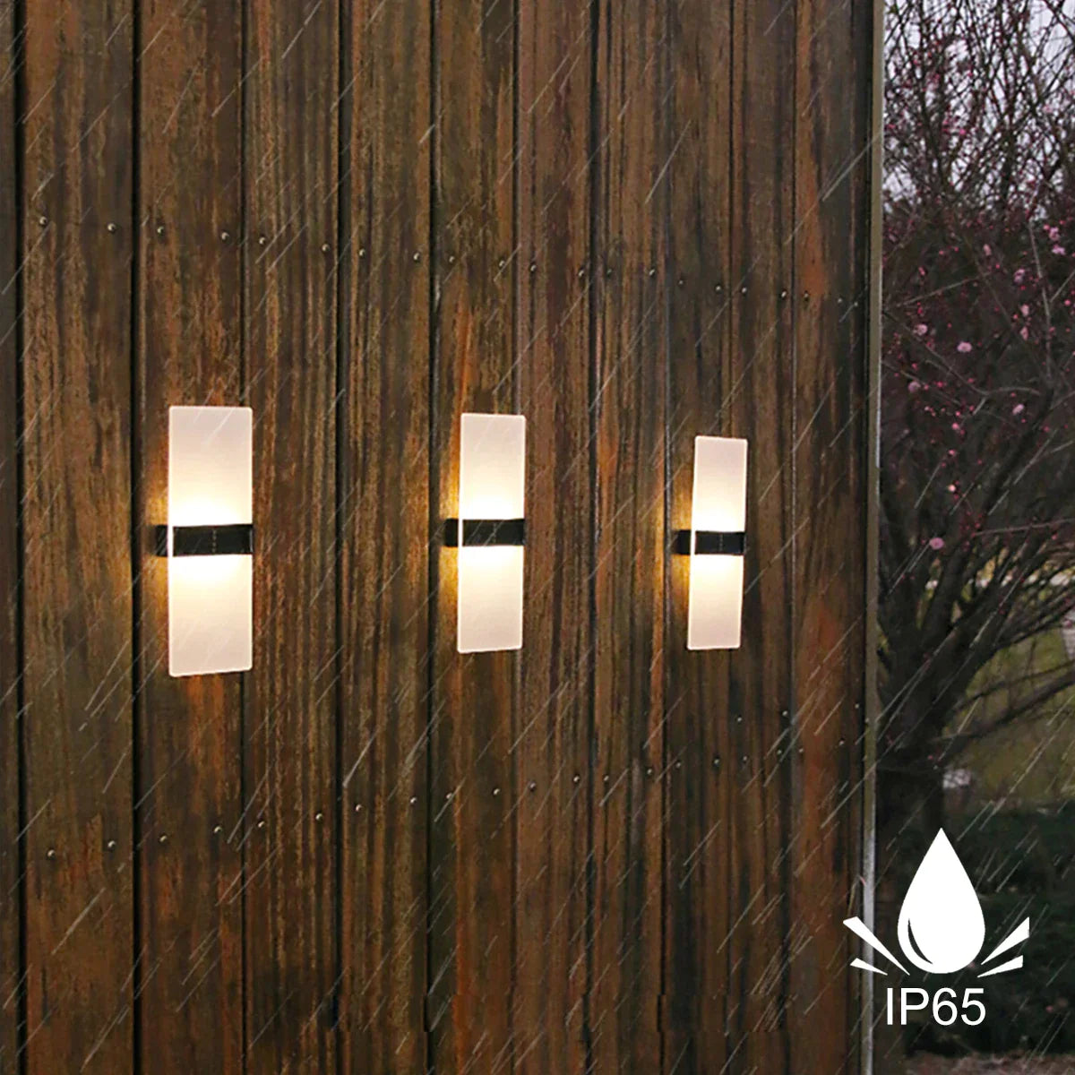AuroraSolar - Solar LED-Wandlampe für draußen