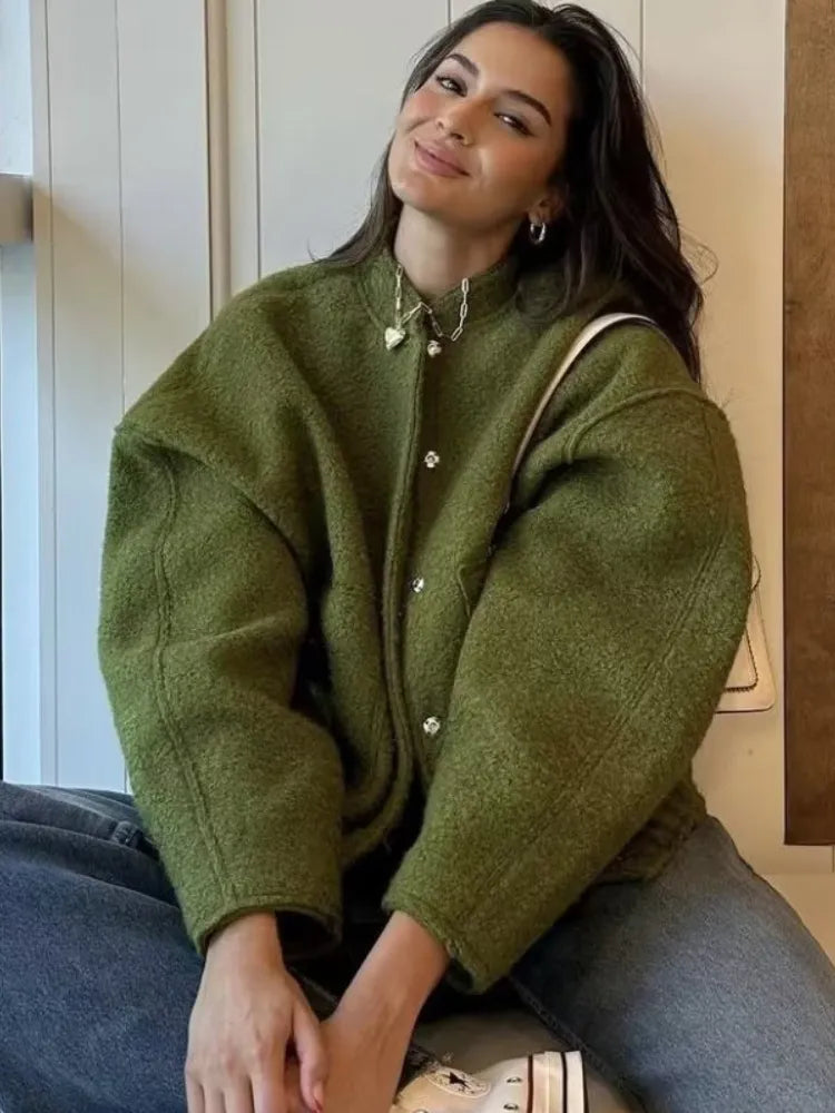 Urban Essentials - Oversize tweed bomber Damen Herbst Winter 2023