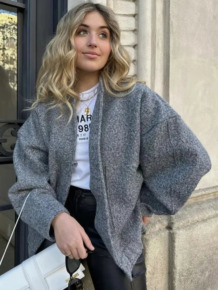 Urban Essentials - Oversize tweed bomber Damen Herbst Winter 2023