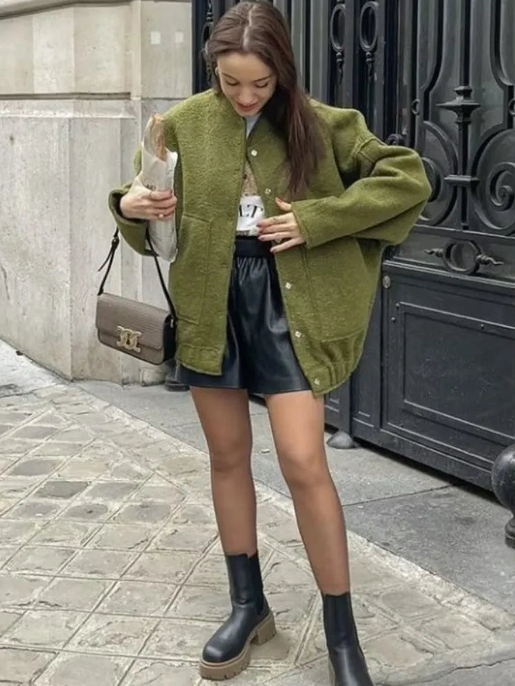 Urban Essentials - Oversize tweed bomber Damen Herbst Winter 2023