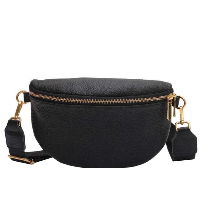 Lucia Torino Uno - Gürteltasche aus Leder mit einfachem Reißverschluss